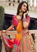 Multicolor Embroidered Wedding Lehenga Choli - Indian Paridhan 