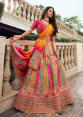 Multicolor Embroidered Wedding Lehenga Choli - Indian Paridhan 