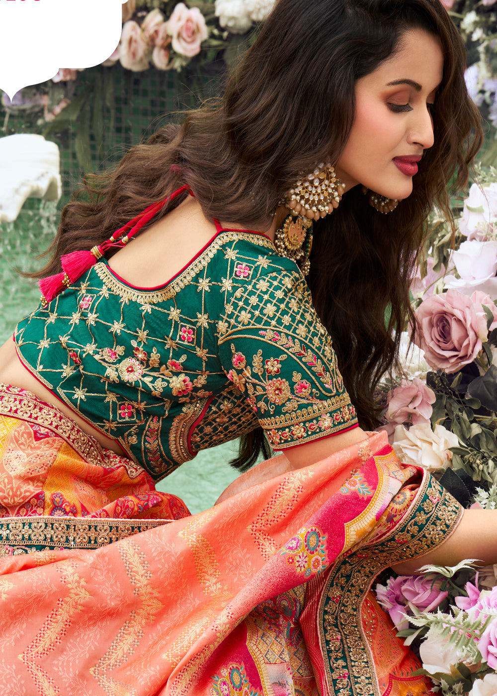 Multicolor Silk Embroidered Wedding Lehenga Choli - Indian Paridhan 