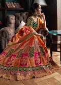 Multicolor Heavy Embroidered Bridal Lehenga Choli - Indian Paridhan 