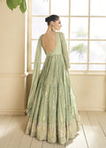 Green Embroidered Anarkali Salwar Suit - Indian Paridhan 