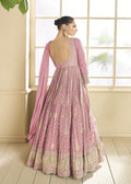 Pink Embroidered Anarkali Salwar Suit - Indian Paridhan 