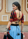 Black Navratri Lehenga Choli In Mirror Work - Indian Paridhan 