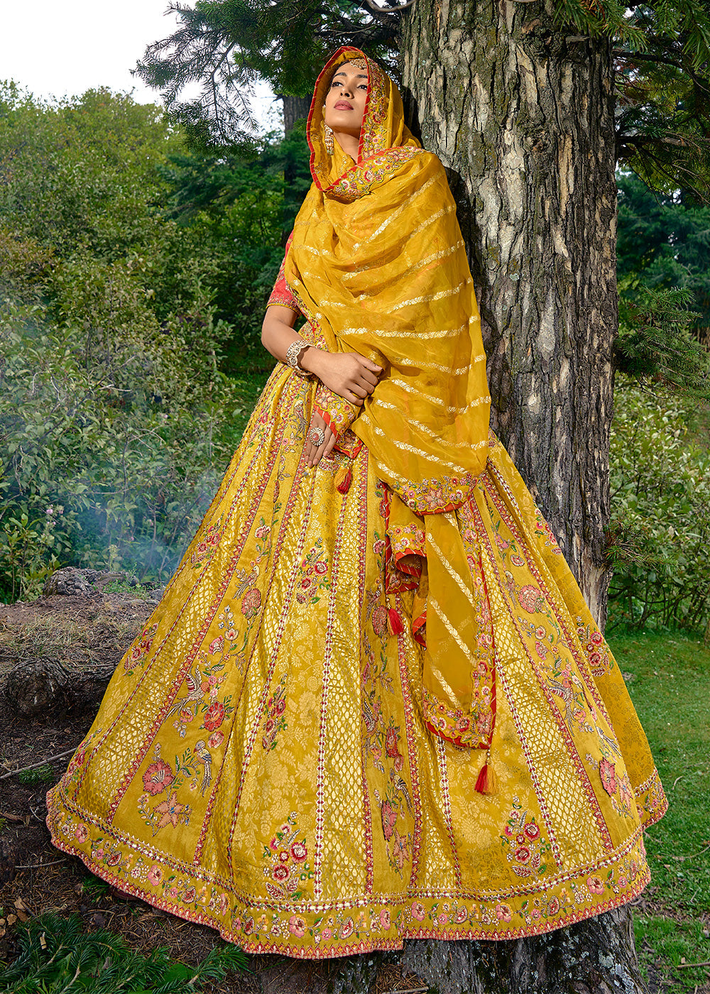 Anarkali Gown with Dupatta for Wedding