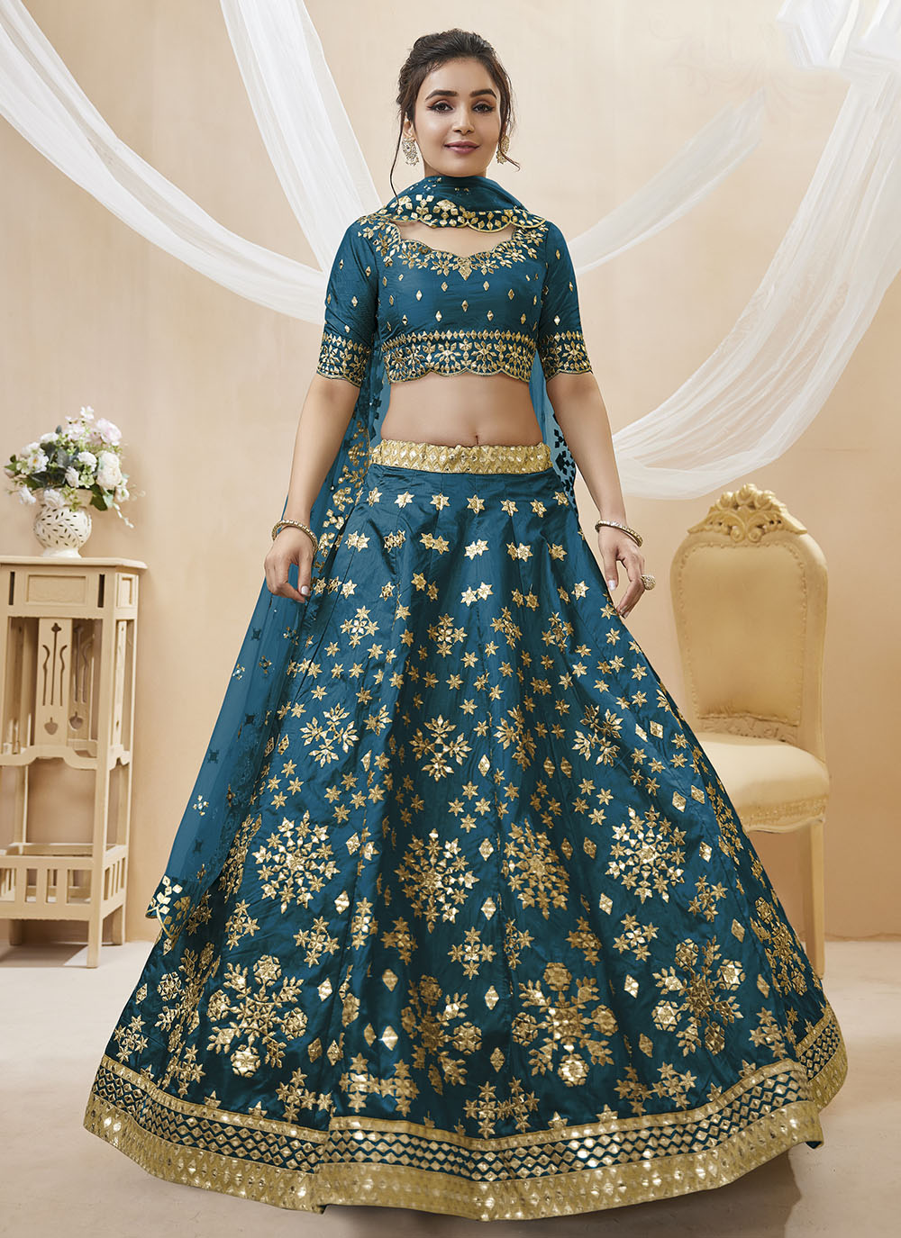 Buy Designer Lehengas Online in India from fab funda with free delivery